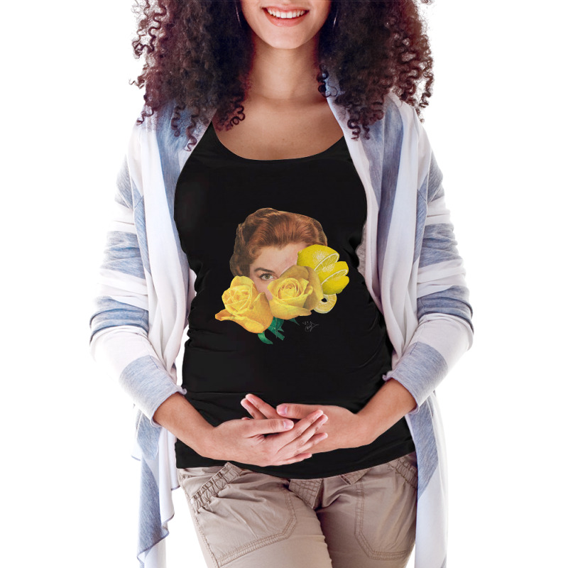 Hot Trend Woman Between Flowers And Lemons Maternity Scoop Neck T-shirt by Inmamlil638 | Artistshot