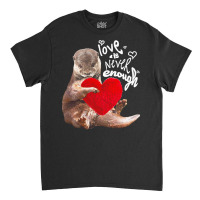 Otter T  Shirt Otter And Soft Red Heard T  Shirt Classic T-shirt | Artistshot