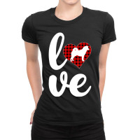 Limited Edition Akita Dog Lover Buffalo Plaid Love Akita Valentine's D Ladies Fitted T-shirt | Artistshot