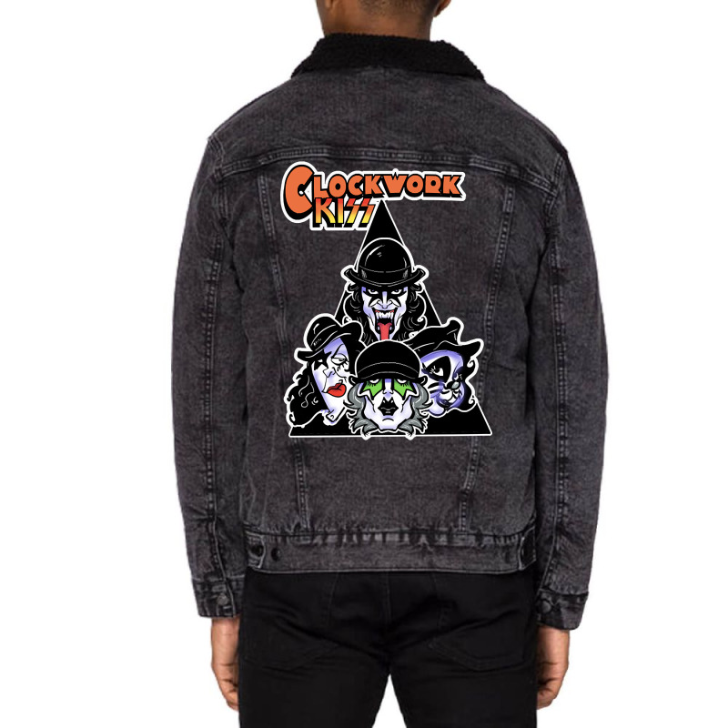 Limited Edition Clockwork Kiss Unisex Sherpa-lined Denim Jacket | Artistshot