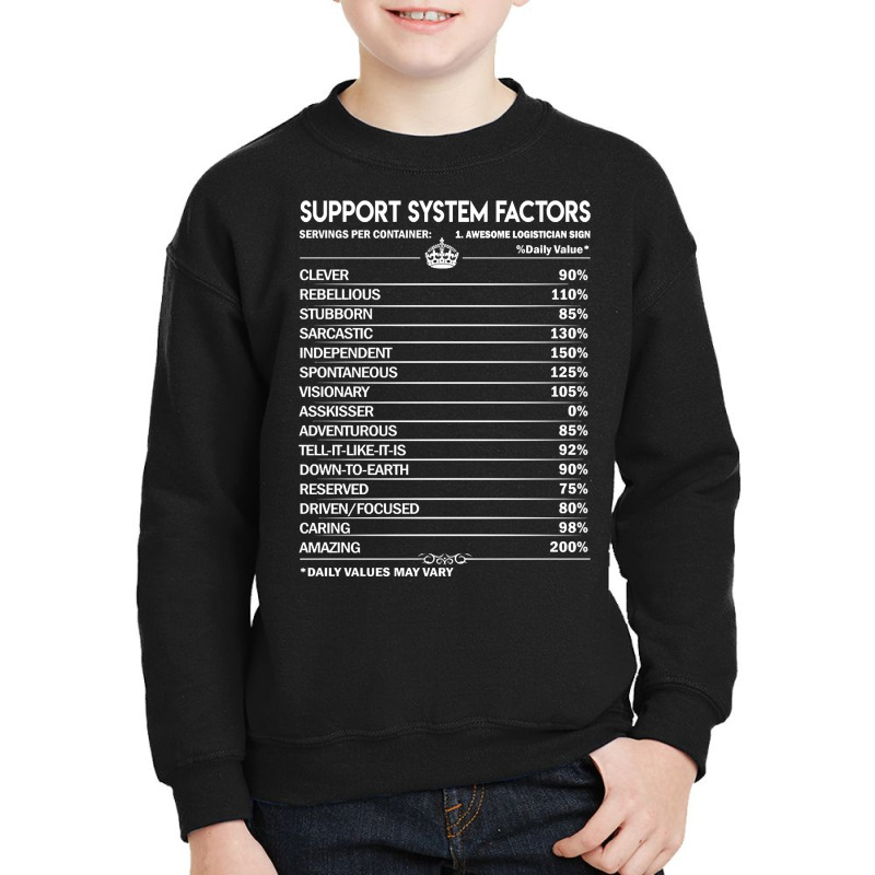 Limited Edition Support System T Shirt - Support System Factors Daily Youth Sweatshirt by Jankonen637 | Artistshot