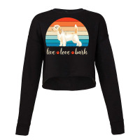 Petit Basset Griffon Vendeen T  Shirt Live Love Bark Petit Basset Grif Cropped Sweater | Artistshot