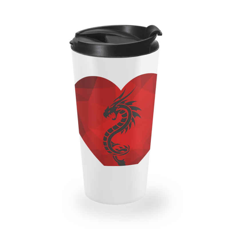 Dragon Valentines Day Heart Women Dragon Lover Valentine Travel Mug | Artistshot