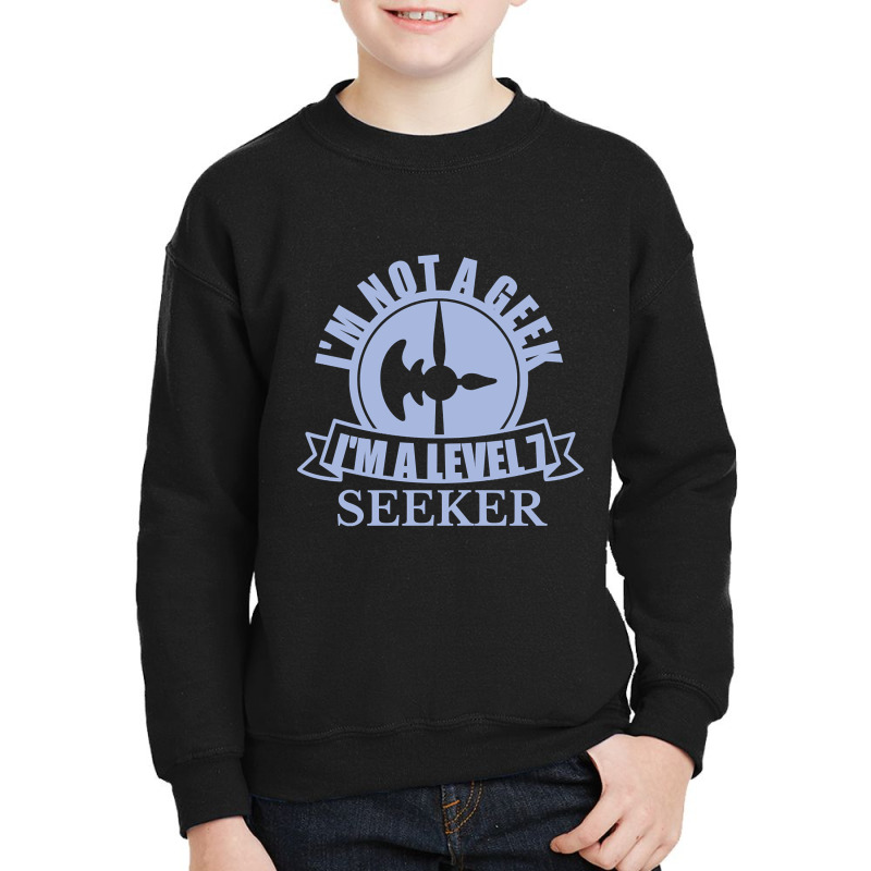 Limited Edition Im Not A Geek Im A Level 7 Seeker Youth Sweatshirt by webberkyla | Artistshot