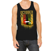 Womens October  Girl Birthday Gold Lips Black African American Tank Top | Artistshot