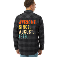 Awesome Since August 1979 Vintage 43rd Birthday Flannel Shirt | Artistshot