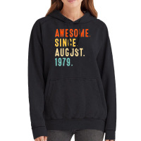 Awesome Since August 1979 Vintage 43rd Birthday Vintage Hoodie | Artistshot