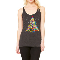 Christmas Library Tree Lights For Librarian And Book Lover T Shirt Racerback Tank | Artistshot