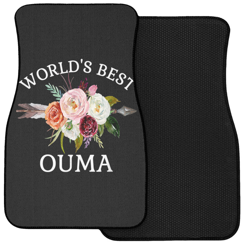 World's Best Ouma Rustic Arrow Flower Bouquet Grandma Front Car Mat | Artistshot