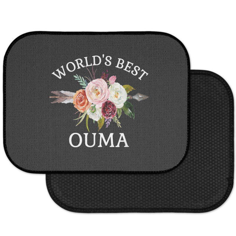 World's Best Ouma Rustic Arrow Flower Bouquet Grandma Rear Car Mat | Artistshot