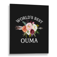 World's Best Ouma Rustic Arrow Flower Bouquet Grandma Metal Print Vertical | Artistshot