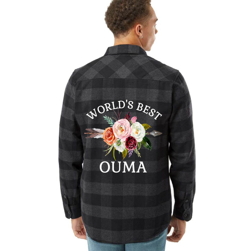 World's Best Ouma Rustic Arrow Flower Bouquet Grandma Flannel Shirt | Artistshot