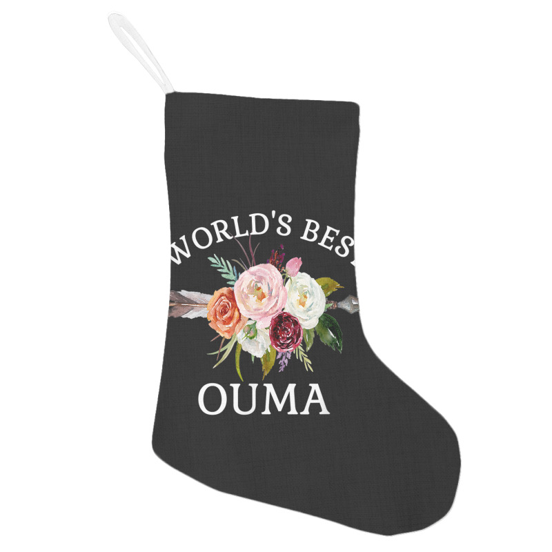 World's Best Ouma Rustic Arrow Flower Bouquet Grandma Holiday Stocking | Artistshot