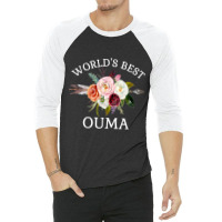 World's Best Ouma Rustic Arrow Flower Bouquet Grandma 3/4 Sleeve Shirt | Artistshot