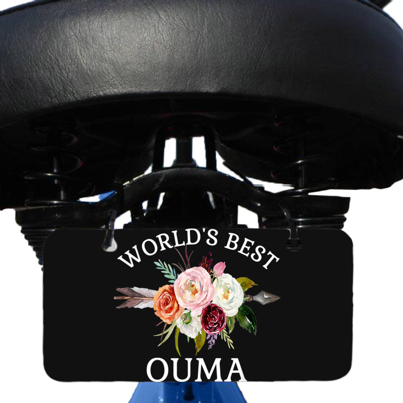 World's Best Ouma Rustic Arrow Flower Bouquet Grandma Bicycle License Plate | Artistshot