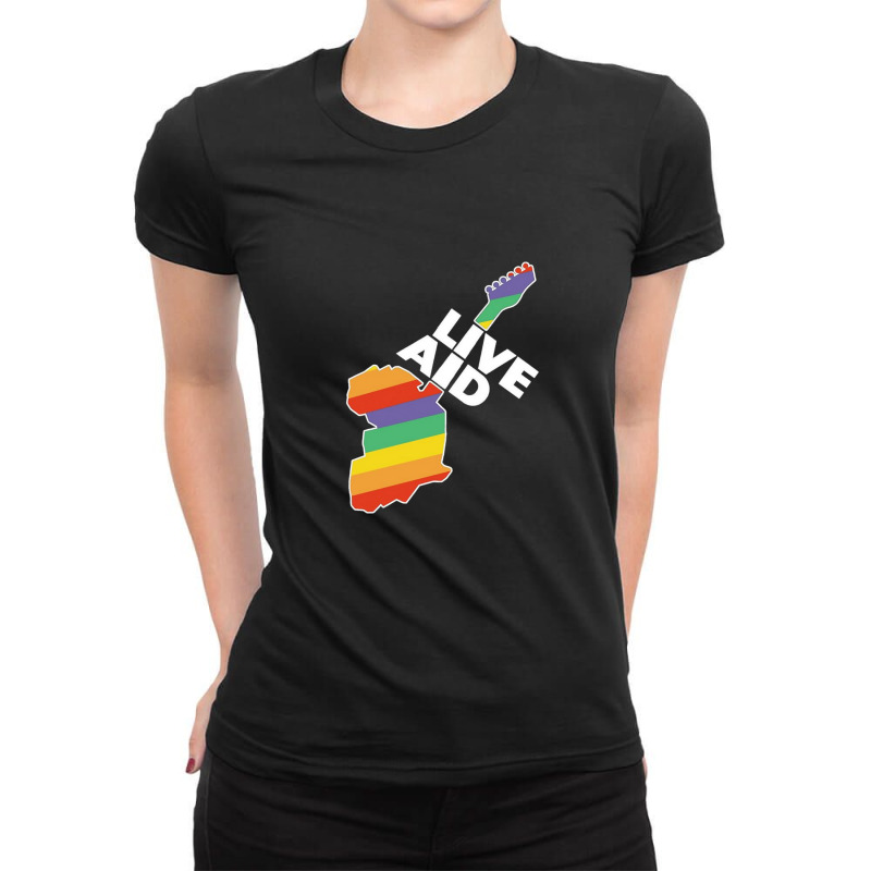 Live Aid Ladies Fitted T-Shirt by KandyPeak | Artistshot