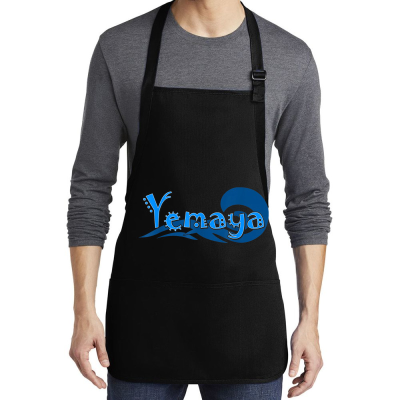 Yemaya Orishas Goddess Ifa Yoruba Religion Gift Water Deity _001 Medium-length Apron | Artistshot