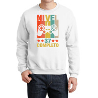 37th Birthday Spanish Nivel 37 Cumpleaños 37 Años Español T Shirt Crewneck Sweatshirt | Artistshot