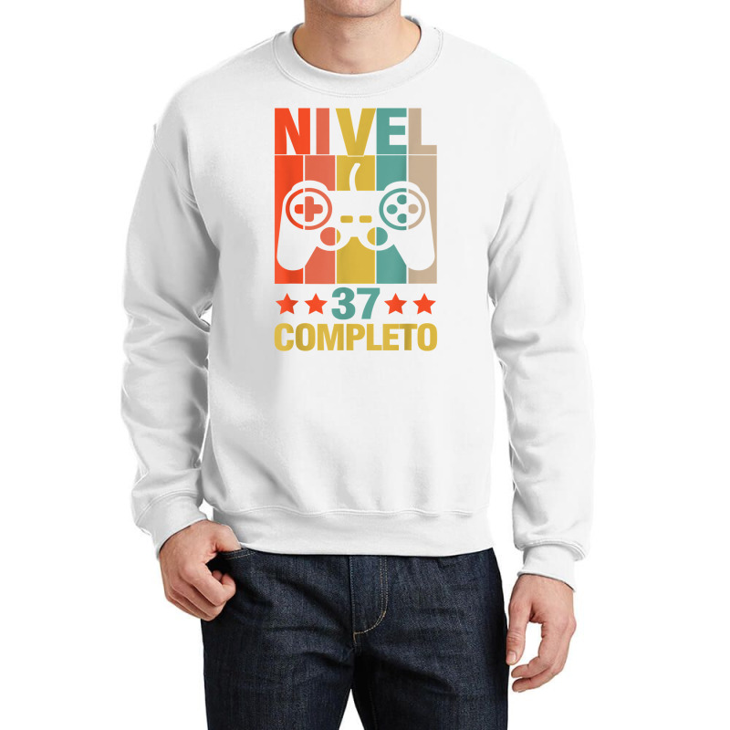 37th Birthday Spanish Nivel 37 Cumpleaños 37 Años Español T Shirt Crewneck Sweatshirt by anselmpru9bt | Artistshot