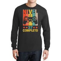 37th Birthday Spanish Nivel 37 Cumpleaños 37 Años Español T Shirt Long Sleeve Shirts | Artistshot