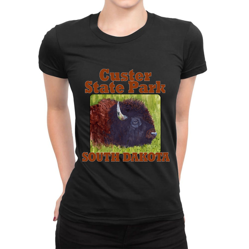 Limited Edition Custer State Park, South Dakota-wcval Ladies Fitted T-Shirt by Box Bingham | Artistshot