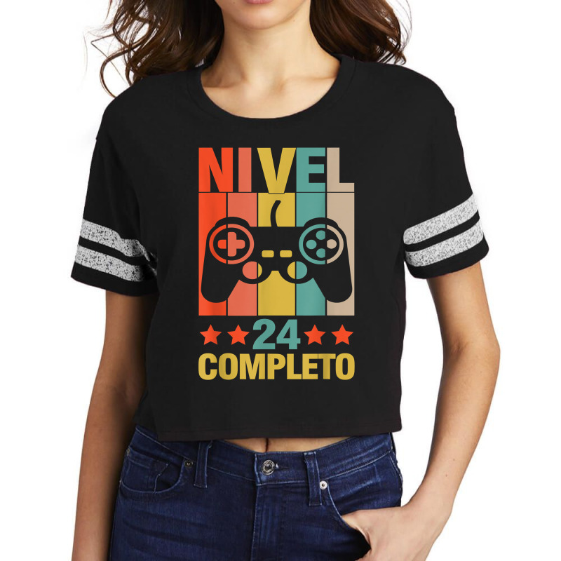 24th Birthday Spanish Nivel 24 Cumpleaños 24 Años Español T Shirt Scorecard Crop Tee by katheleenweb0 | Artistshot