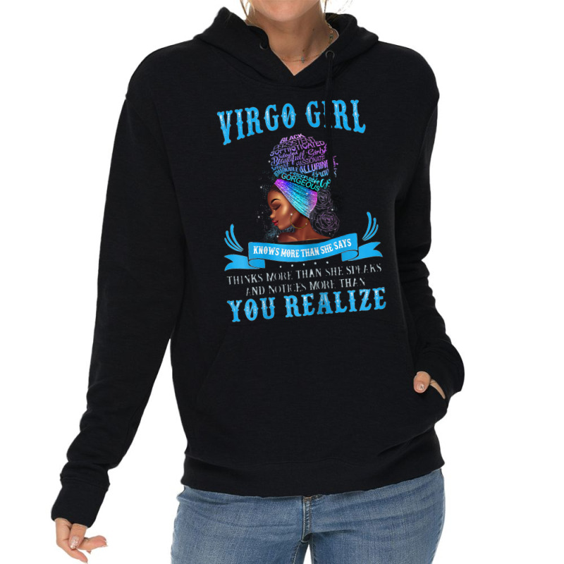 Womens Virgo Girl September August  Birthday Zodiac Womens _002 Lightweight Hoodie | Artistshot