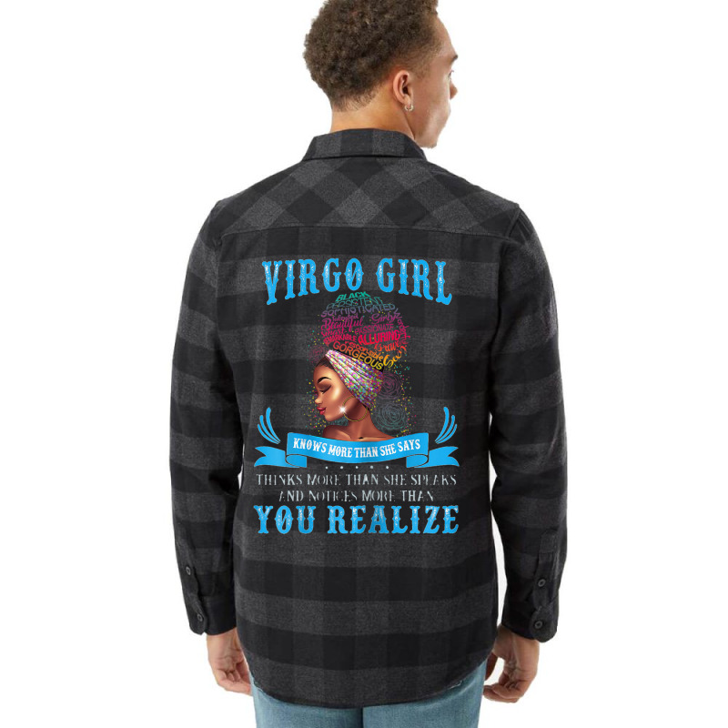 Womens Virgo Girl September August Black Girl Magic Zodiac Bday Flannel Shirt | Artistshot