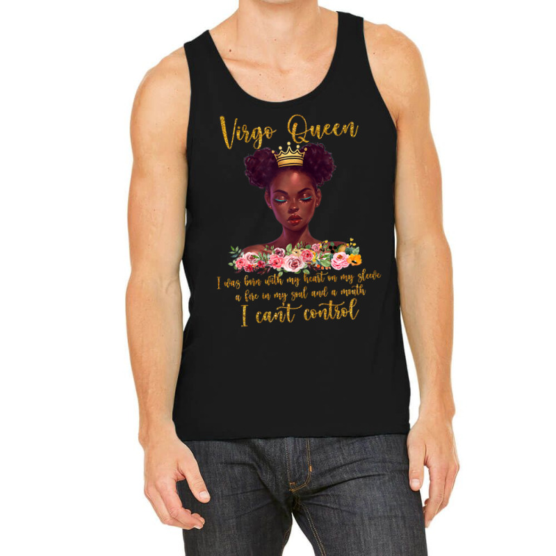 Womens Virgo S Black Girl Magic Birthday Blm Afro Woman Tank Top | Artistshot