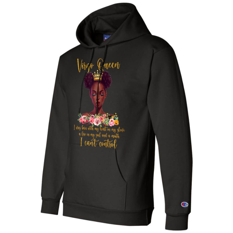 Womens Virgo S Black Girl Magic Birthday Blm Afro Woman Champion Hoodie | Artistshot