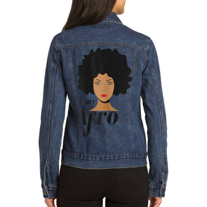 Womens Womens Afro Latina L Black Memorial Day L Pride Ladies Denim Jacket by BRANDONARKER | Artistshot