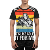 Long Range Shooting It's Like Golf But For Men Retro Sniper Premium T Graphic T-shirt | Artistshot