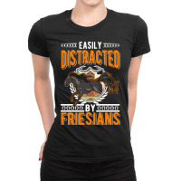 Hot Trend Easily Distracted By Friesian's Friesian Horse Ladies Fitted T-shirt | Artistshot