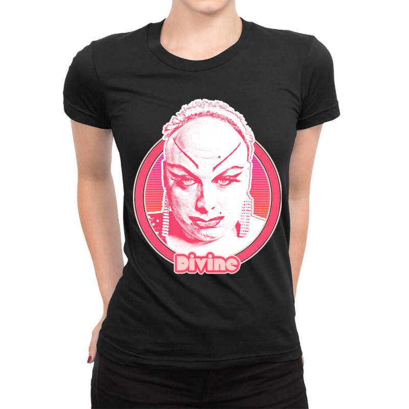 Divine 80s Style Retro Fan Art Design Ladies Fitted T-Shirt by ErnestGallon | Artistshot