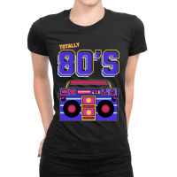 Limited Edition Vintage Totally 80s Disco Music Radio Tape Classic Ladies Fitted T-shirt | Artistshot