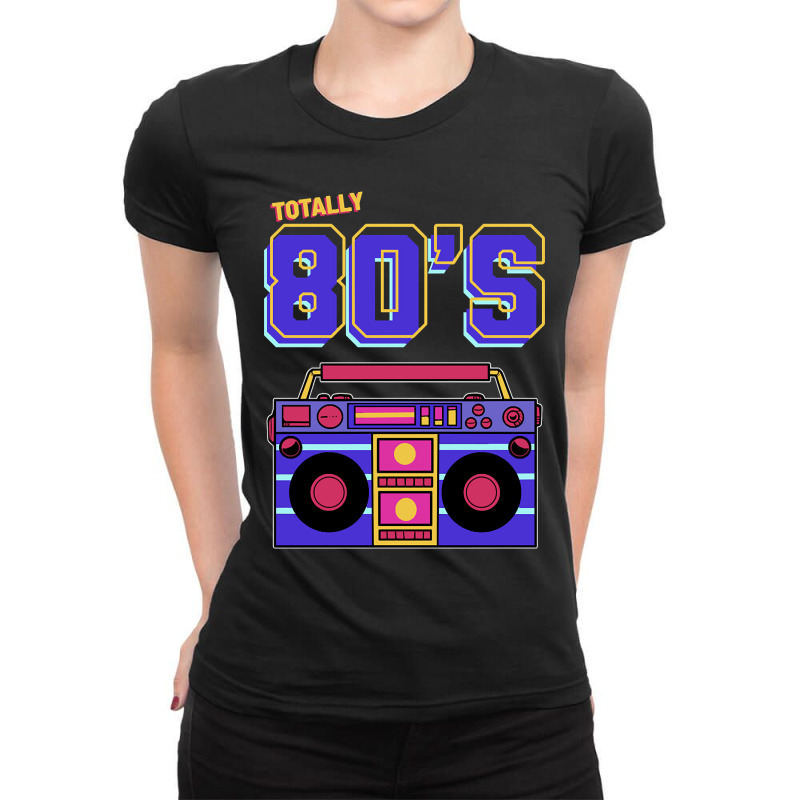 Limited Edition Vintage Totally 80s Disco Music Radio Tape Classic Ladies Fitted T-Shirt by macklinsampson | Artistshot