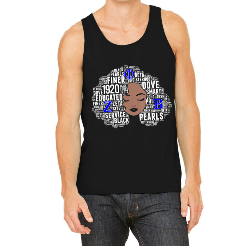 Womens Zeta 1920 African Women Educated Dove Afro Hair Words _002 Tank Top | Artistshot