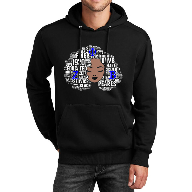 Womens Zeta 1920 African Women Educated Dove Afro Hair Words _002 Unisex Hoodie | Artistshot