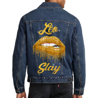 Zodiac Leo Slay Lip T Shirt Men Denim Jacket | Artistshot