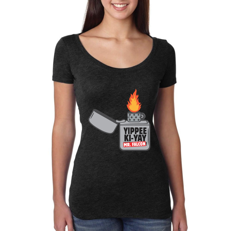 Trending Yippee Ki-yay Mr. Falcon Women's Triblend Scoop T-shirt by macklinsampson | Artistshot