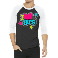 Hot Trend Kids I Love Heart The 80s Pop Culture 1980s Kids Boy Girl 3/4 Sleeve Shirt | Artistshot