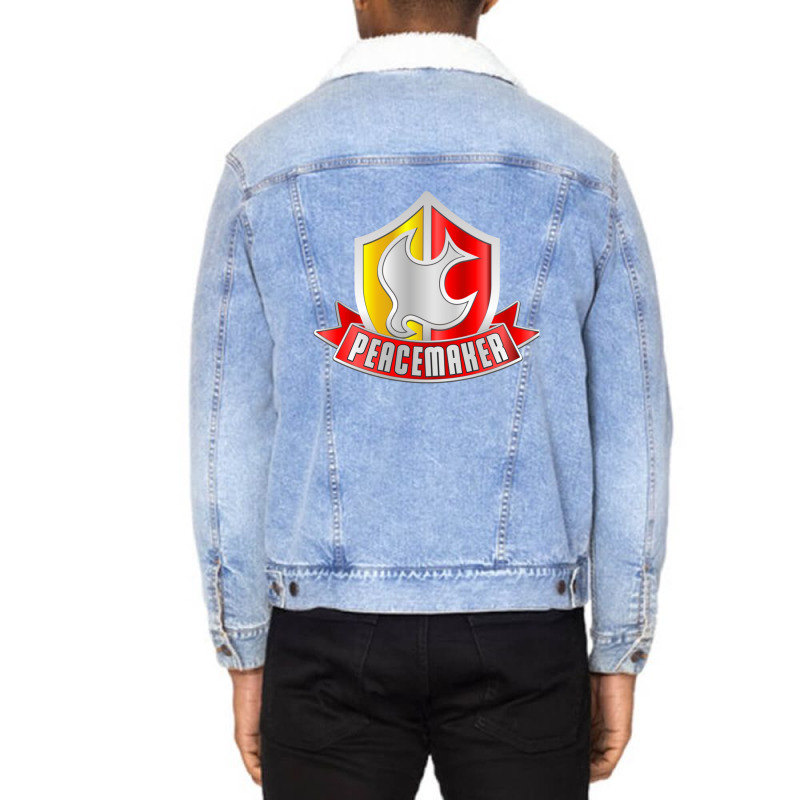 Superhero Peacemaker Shieldbest Gift Unisex Sherpa-lined Denim Jacket | Artistshot