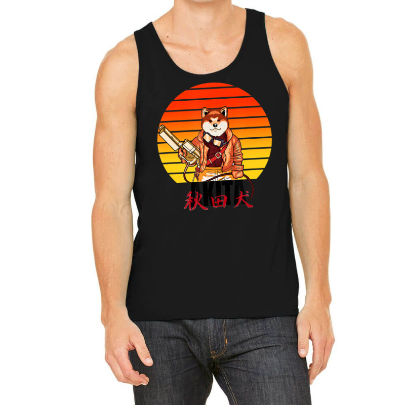 Trending Akita Fun Cool Dog And Futuristic Anime Mashup Parody Tank Top by hongquangd | Artistshot