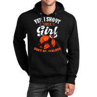 Clay Target Shooting Yep, I Shoot Like A Girl Gift Pullover Hoodie Unisex Hoodie | Artistshot