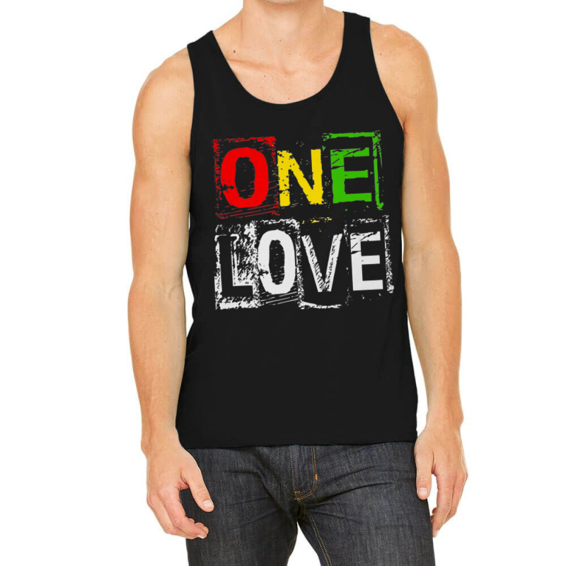 One Love Reggae Rasta Block Letter Premium T Shirt Tank Top by been | Artistshot