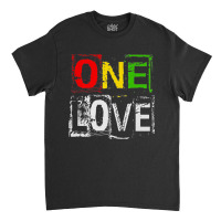 One Love Reggae Rasta Block Letter Premium T Shirt Classic T-shirt | Artistshot