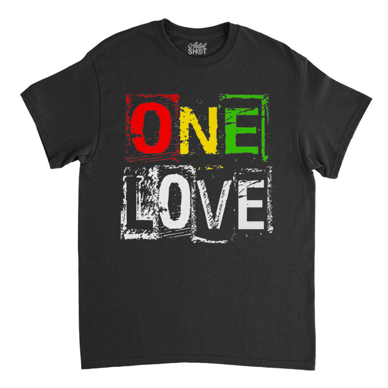 One Love Reggae Rasta Block Letter Premium T Shirt Classic T-shirt by been | Artistshot