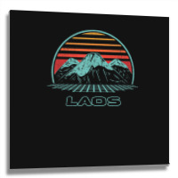 Hot Trend Laos Retro Vintage 80s Style Metal Print Square | Artistshot