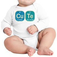 Cute Copper Tellurium Chemistry Periodic Table Geek Funny T Shirt Long Sleeve Baby Bodysuit | Artistshot