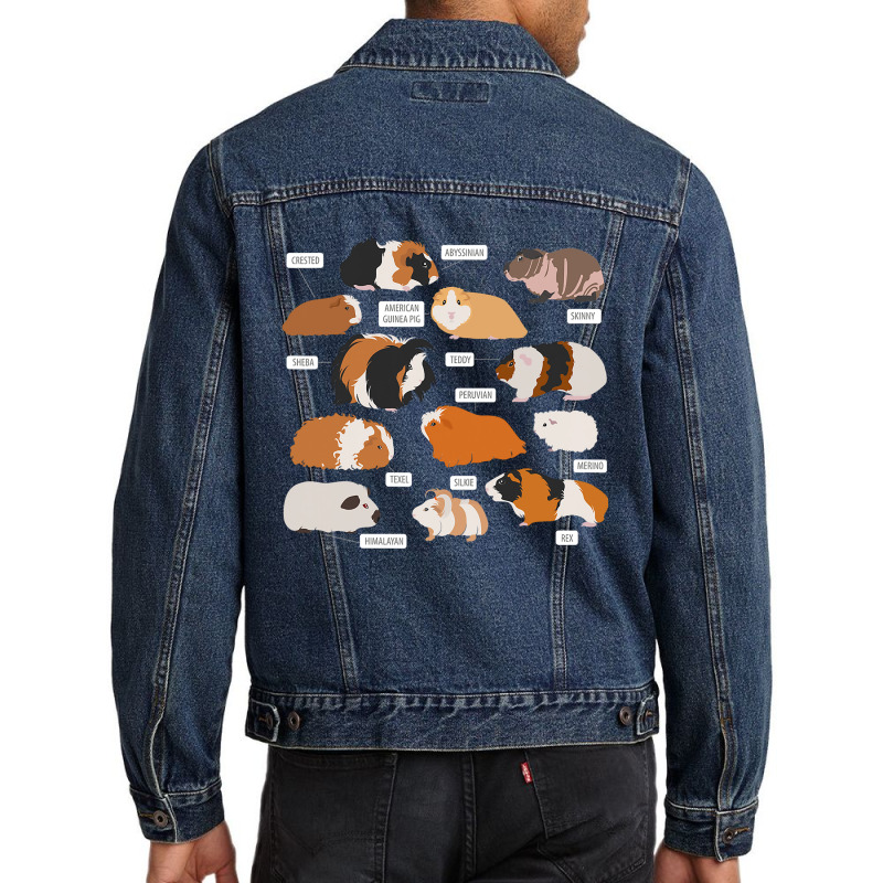 Guinea Pig Breeds   Costume Clothing Accessories Men Denim Jacket | Artistshot